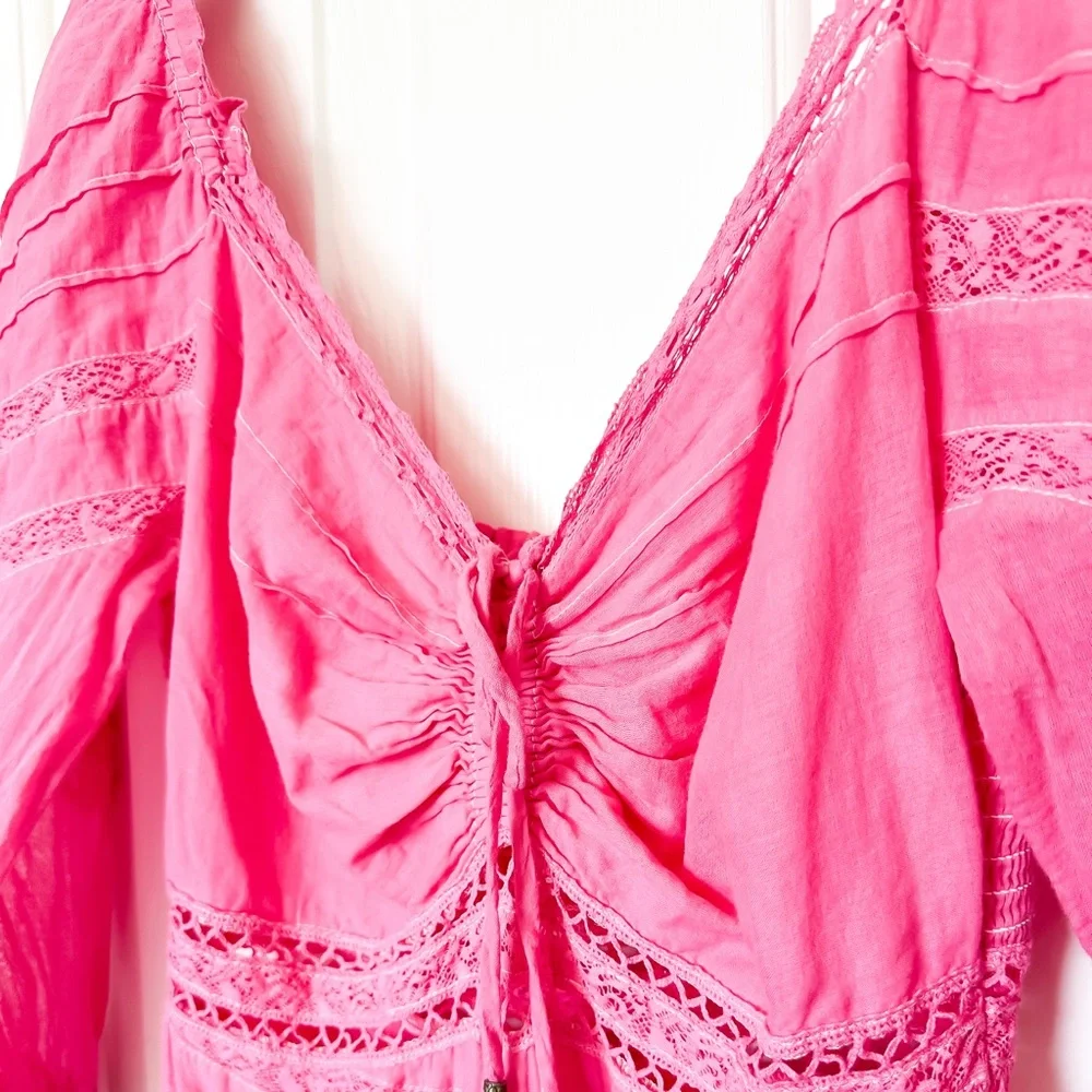 FREE PEOPLE Pink Boho Women's Dress - Size XSmall